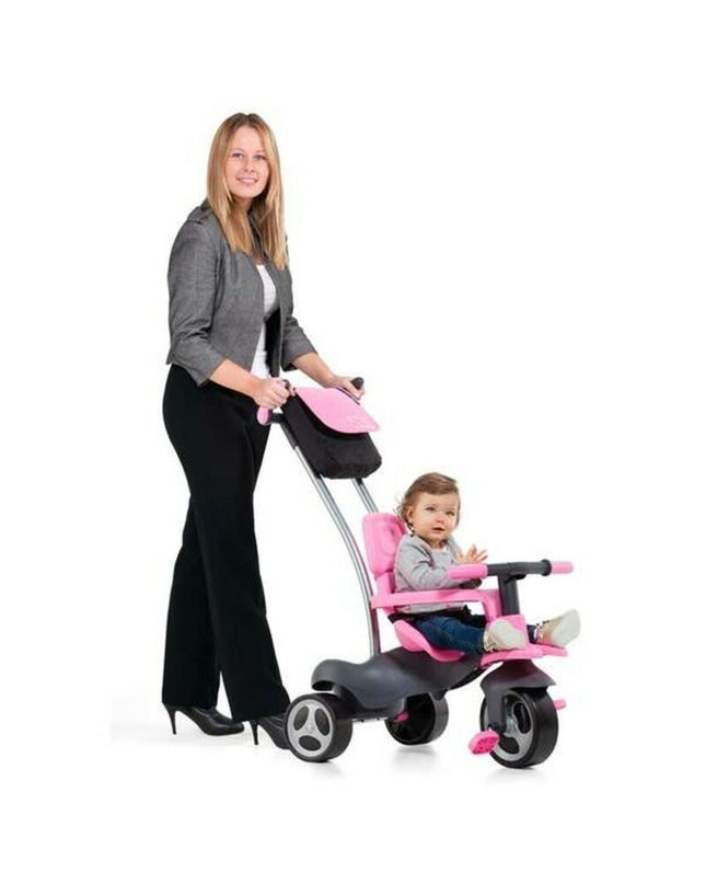 Pink Moltó Urban Trike for kids, 98 cm, suitable for outdoor play, with sturdy build and colorful design.