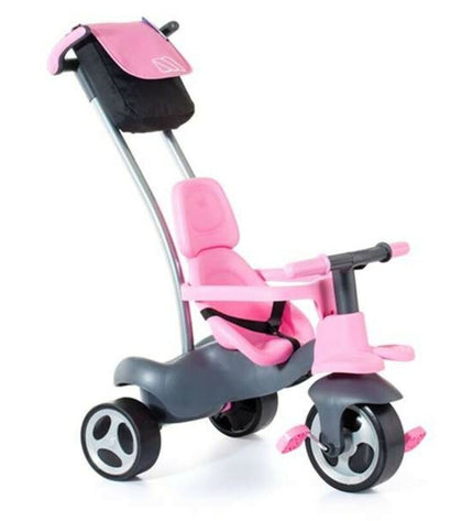 Pink Moltó Urban Trike for kids, 98 cm, featuring a sturdy frame and colorful design for outdoor play and fun.