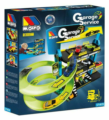 Moltó Parkeerplaats speelset met 3 verdiepingen, 60x45x34 cm, speelgoed en games voor poppen en actiefiguren