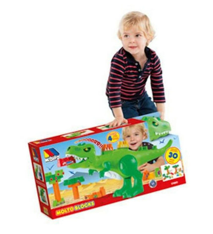 Moltó Bouwspel met 30 blokken speelgoed en games, colorful building blocks for creative play