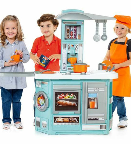 Blue Moltó toy kitchen Cook Moltó 18151, 100x97x31 cm, foldable play set for imaginative cooking games.