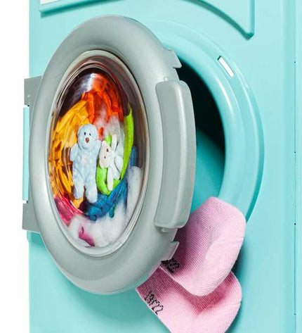 Blue Moltó play kitchen toy set, foldable size 100x97x31 cm, designed for imaginative pretend play and role-playing activities.