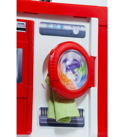 Moltó speelgoedkeuken in wit with stove, sink, and oven, designed for imaginative play, measuring 82 x 28 x 57 cm.