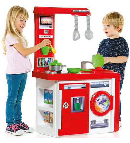 Moltó toy kitchen set with oven, sink, and stove, measuring 82 x 56 x 28 cm, designed for imaginative play.