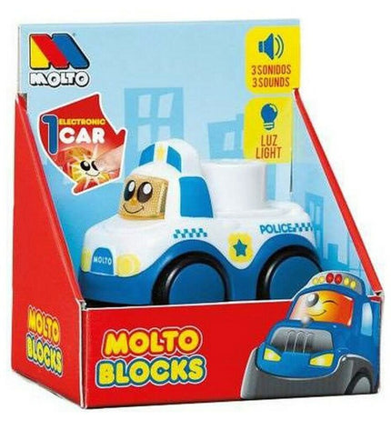 Moltó Auto met Licht en Geluid speelgoed voertuig, colorful and detailed, designed for children’s play and entertainment.
