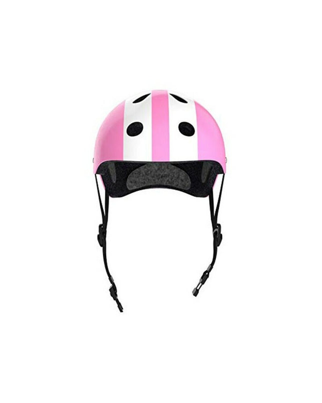 Pink and white Moltó children's bike helmet for ages 48-53 cm, designed for sports and outdoor cycling.