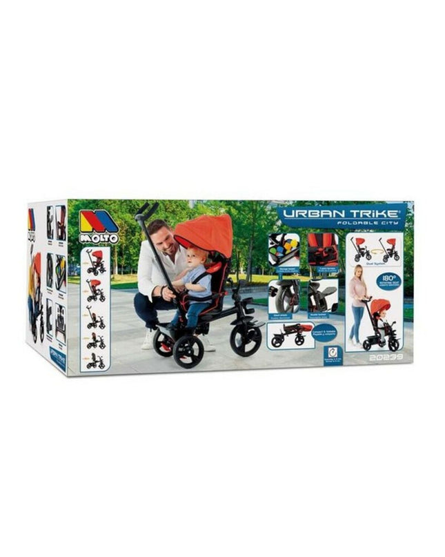 Moltó 20239 children's 99cm tricycle in bright red with black handles and pedals, suitable for outdoor play.