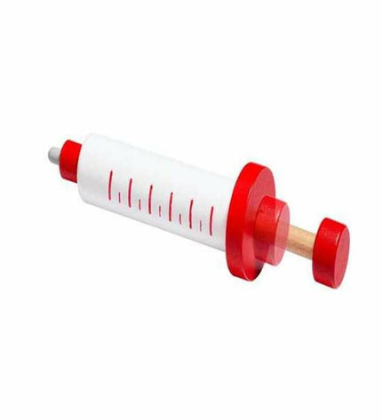 Moltó speelgoed dokterstas with 7 wooden medical accessories, including stethoscope, thermometer, and syringe for imaginative play