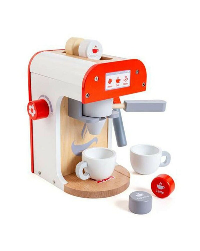 Moltó toy coffee machine imitation playset for kids, realistic plastic coffee maker with buttons and dispenser, colorful design