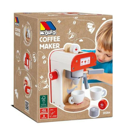 Moltó Koffiemachine speelgoed for kids, pretend play toy in bright colors, realistic coffee machine design for imaginative play.