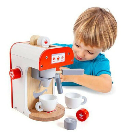 Moltó Koffiemachine toy for children, realistic play coffee maker in bright colors, part of imiteerspelletjes speelgoed en games collection.