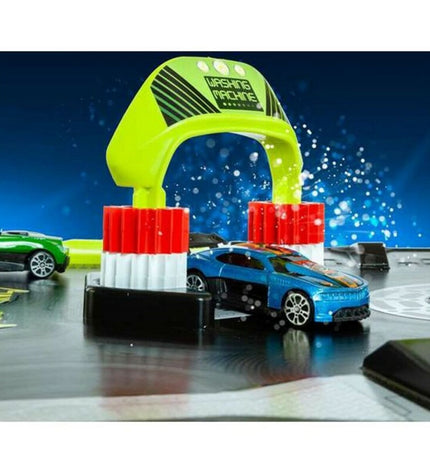 Moltó Super-Parkhaus toy parking garage with colorful vehicles, 152 cm tall, for play and imaginative fun.