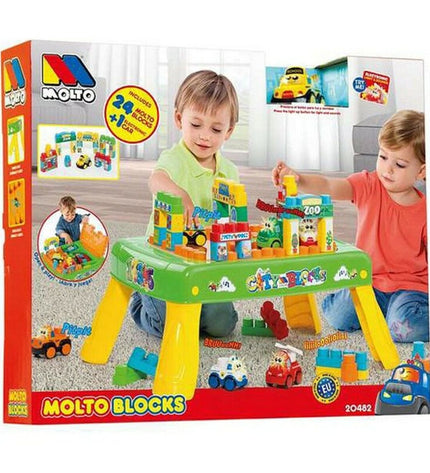 Colorful Moltó interactive baby toy set with 24 pieces, designed for young children’s play and development.