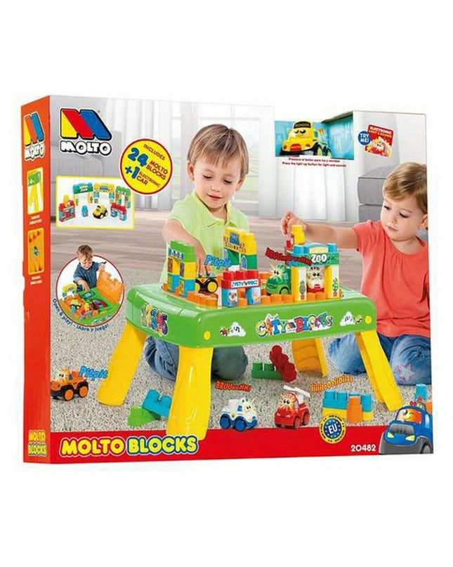 Colorful Moltó interactive baby toy set with 24 pieces, designed for young children’s play and development.