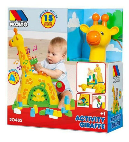 Moltó Giraffe interactive baby toy for young children with colorful soft plush and engaging features.