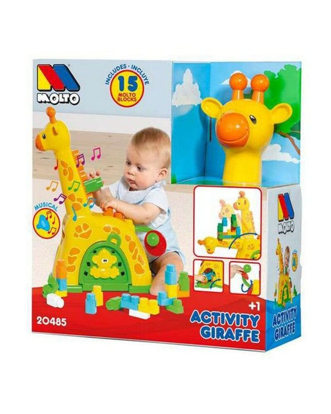 Moltó Giraffe interactive baby toy for young children with colorful soft plush and engaging features.