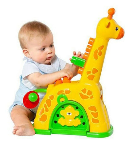 Moltó Giraffe interactive baby toy with soft textures and colorful features, designed for young children’s play and development.