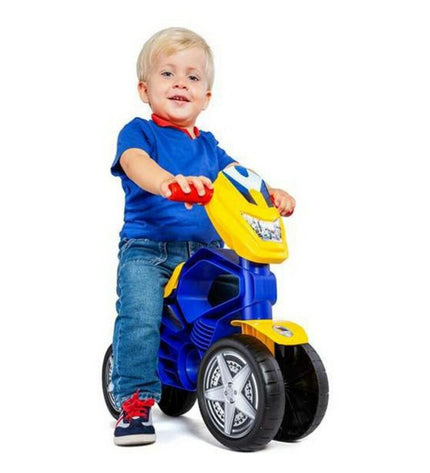 Moltó Driewieler Motorfiets speelgoed in blauw, 53 cm, for outdoor play and sports, suitable for children.