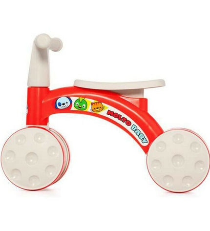 Red Moltó three-wheeled scooter for kids, featuring a sturdy frame and colorful design, ideal for outdoor play and sport activities.