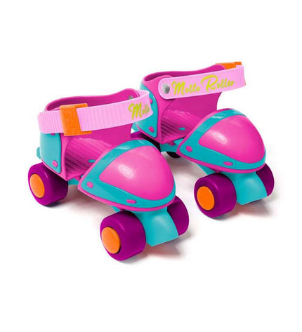 Pink Moltó skates for children, size 25-32, designed for outdoor play and sports, featuring adjustable straps and sturdy wheels.