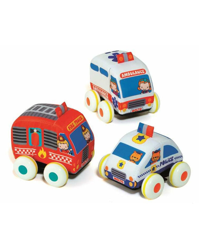 Set van 3 Moltó speelgoed auto's met wrijving, speelgoed en games voertuigen for kids.