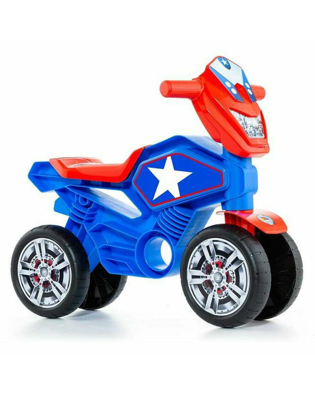 Moltó Loopmotor Moltó Cross Star toy scooter with black frame and red accents, designed for outdoor play and sports activities.