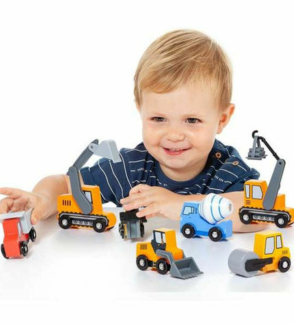 Set of Moltó toy mini trucks, colorful miniature vehicles for play, part of the Moltó speelgoed en games voertuig collection.