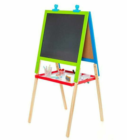 Moltó 2-in-1 creative toy board with colorful markers and drawing space for kids' artistic activities.