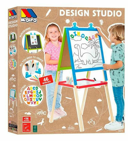 Moltó 2-in-1 board game and creative activity toy with colorful pieces for children, designed for playful learning and creativity.