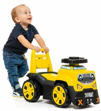 Moltó 3x1 wheeled toy with yellow blocks, 89 cm long, featuring 10 components for outdoor play and sports.