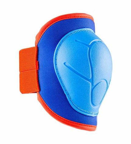 Blue Moltó elbow and knee protectors set for cycling, includes six padding pieces, designed for sport and outdoor activities.