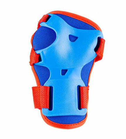 Blue Moltó elbow and knee pad set for cycling, includes 6 protective pieces for sport and outdoor activities.