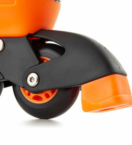 Orange Moltó adjustable inline skates for kids, size 35-38, with secure straps and smooth wheels for outdoor fun.