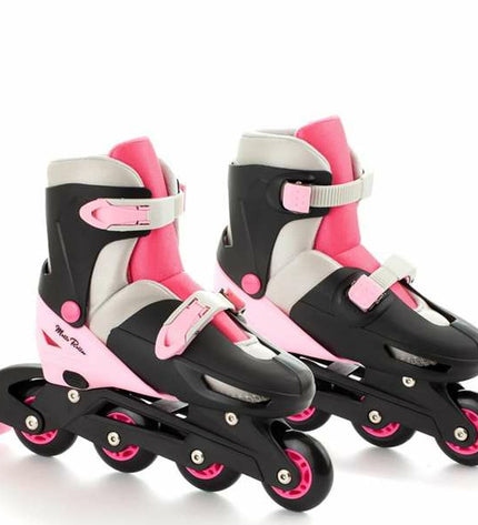 Pink Moltó inline skates for kids, adjustable size 35-38, with secure straps and wheels for outdoor play and sports activities.