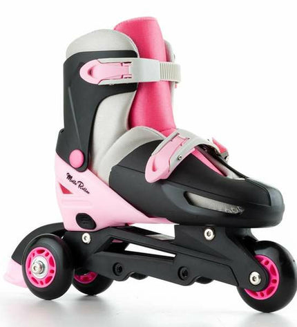 Pink Moltó adjustable inline skates for kids, size 35-38, suitable for sport and outdoor play, with secure straps and wheels.