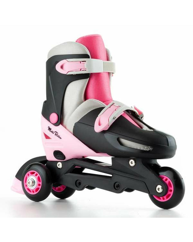 Pink Moltó adjustable inline skates for kids, size 35-38, suitable for sport and outdoor play, with secure straps and wheels.