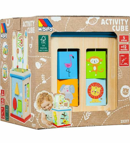 Colorful Moltó Baby Activity Center Kubus with five interlocking play modules for young children.