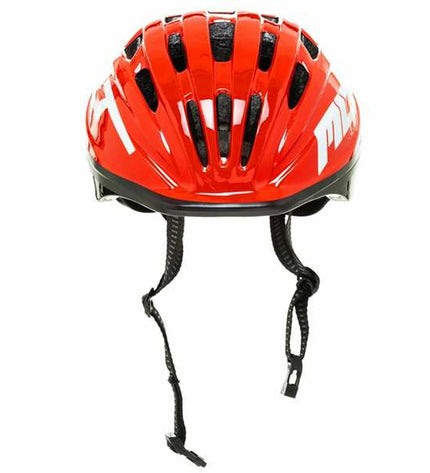 Red Moltó Kinder fietshelm for sport and outdoor riding, featuring a secure fit and ventilation for young cyclists.