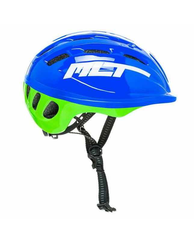 Blue Moltó Kinder bike helmet for children, size 48-53 cm, suitable for sport and outdoor cycling activities.