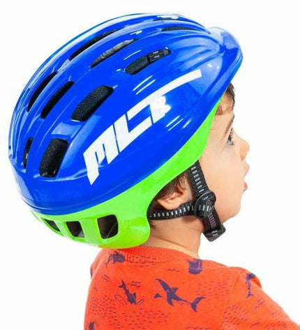 Blue Moltó children's bike helmet for ages 48-53 cm, designed for sport and outdoor cycling safety.