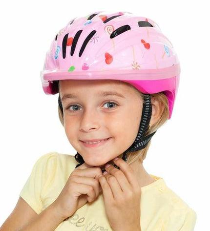 Pink Moltó kids' bike helmet for ages 48-53 cm, designed for sport and outdoor cycling, with ventilation and adjustable straps.