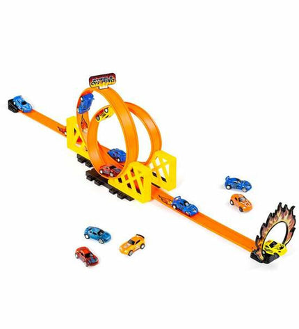Moltó Racebaan Moltó Ultimate Track toy race car track with colorful roads and racing cars for children.