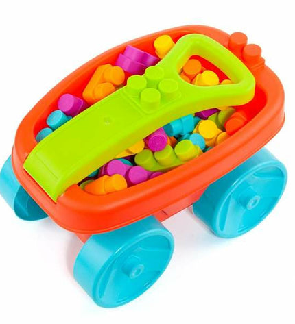 Moltó Bouwstenen Moltó 20-delige trolley speelgoed set with colorful building blocks and carrying case for kids.