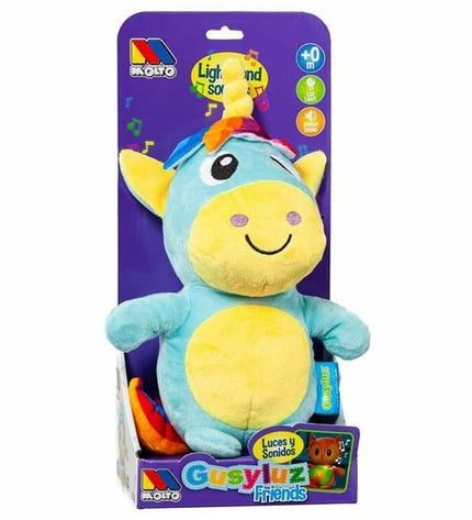 Soft Moltó Gusyluz musical plush toy, 24 cm, featuring colorful fabric and gentle design, perfect for children’s comfort and play.
