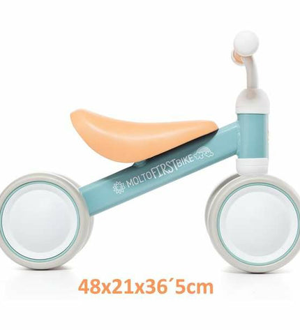 Blue Moltó baby tricycle toy with 38.5x25x5 cm size, suitable for outdoor play and sports activities.