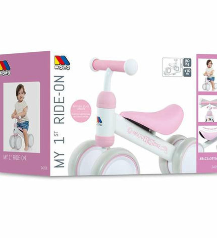Pink Moltó baby tricycle toy, 38.5 x 25 x 5 cm, designed for children's outdoor play and toy collection.