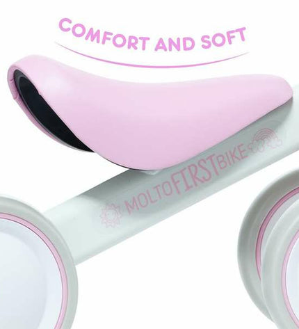 Pink Moltó child's tricycle toy, 38.5 x 25 x 5 cm, designed for outdoor play and fun for young children.