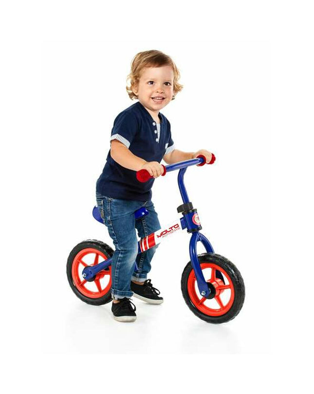 Blue Moltó Minibike toy bike for kids, designed for outdoor play and sporting activities, with a sturdy frame and colorful details.