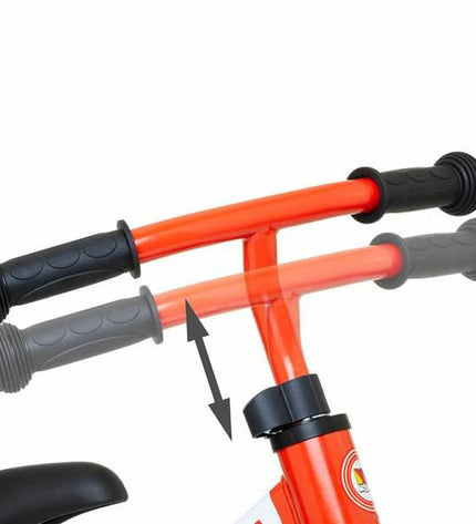 Red Moltó kids' bicycle, lightweight toy bike for children, suitable for outdoor play and active fun.