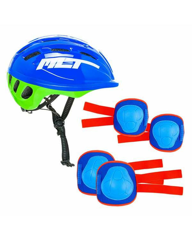 Blue Moltó sports protection set for kids aged 2-10, includes knee and elbow pads for cycling and outdoor sports.
